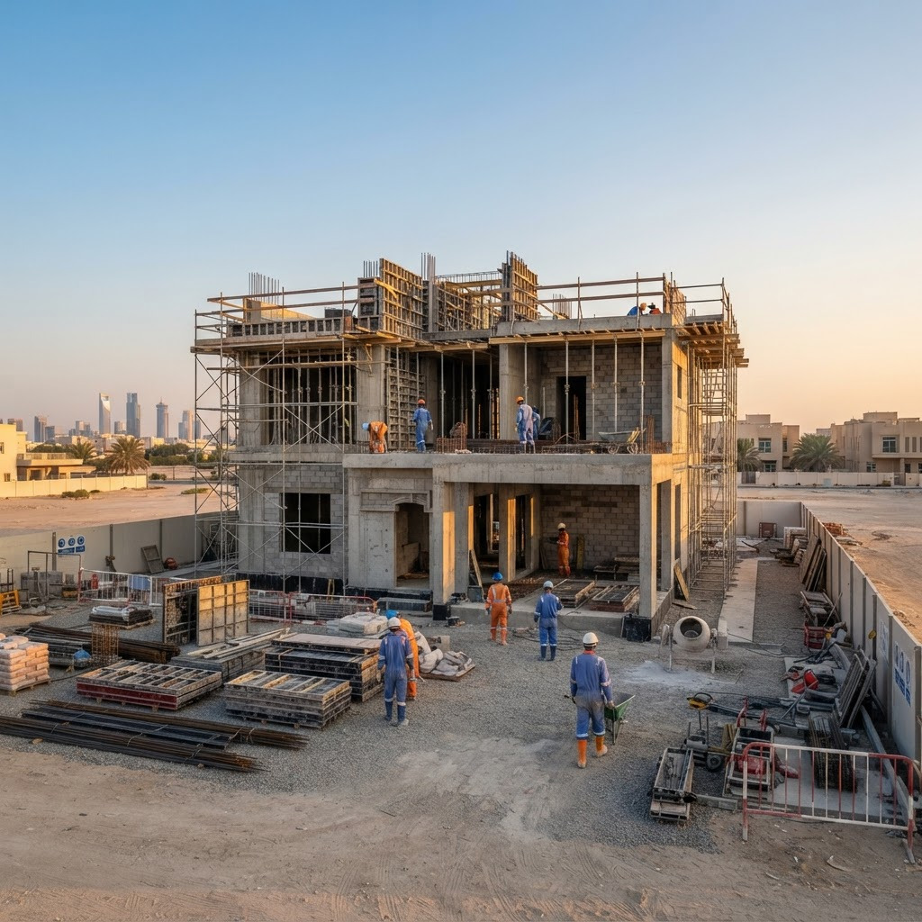 Well-managed Al Hadara Group construction site in Qatar